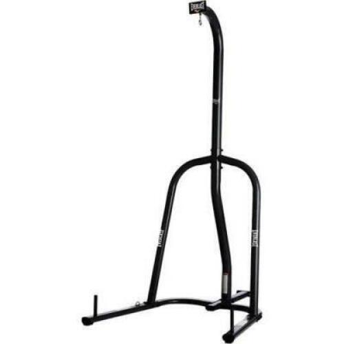 DESCRIPTION: (1) HEAVY BAG STAND BRAND/MODEL: EVERLAST/4812BDTC INFORMATION: BLACK/ADJUSTABLE HEIGHT RETAIL$: 129.00 SIZE: 57"L X 47.6"W X 84"H QTY: 1