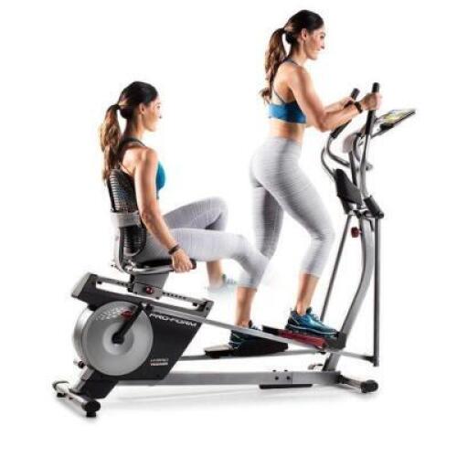 DESCRIPTION: (1) HYBRID TRAINER XT RECUMBENT BIKE & ELLIPTICAL TRAINER BRAND/MODEL: PROFORM/PFEL03717 INFORMATION: WEIGHT CAPCITY: 350 LBS/BLUETOOTH R