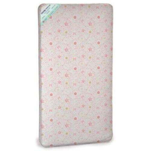 DESCRIPTION: (1) CRIB & TODDLER MATTRESS BRAND/MODEL: KOLCRAFT/KM109-ENCP INFORMATION: PINK ENCHANTED/EXTRA FIRM RETAIL$: 39.98 SIZE: 51.63"L X 27.25"