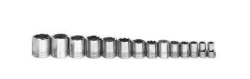 DESCRIPTION: (1) DRIVE SOCKET SET BRAND/MODEL: WILLIAMS/WSS-814RC INFORMATION: 14-PIECES/HIGH POLISHED CHROME/8-POINT RETAIL$: 120.94 SIZE: 1/2"DRIVE/