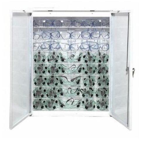 DESCRIPTION: (1) EYEWEAR GERMICIDAL CABINET BRAND/MODEL: SELLSTROM/S90494WW INFORMATION: WHITE/UNIVERSAL RACK/MINOR DAMAGES, SEE FOR INSPECTION RETAIL
