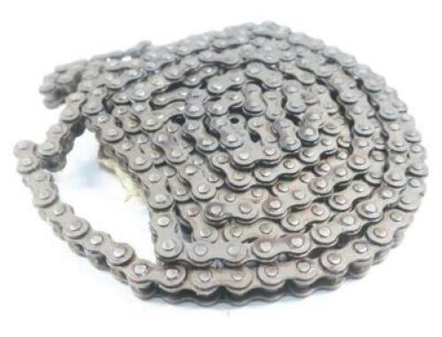 DESCRIPTION: (4) RIVETED STANDARD DUTY ROLLER CHAIN BRAND/MODEL: MORSE/099650 INFORMATION: STEEL/TENSILE STRENGTH: 2100 LB RETAIL$: 10.20 EACH SIZE: 1