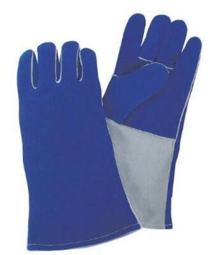 DESCRIPTION: (3) STICK WELDING GLOVES BRAND/MODEL: STANCO/S-250 INFORMATION: BLUE & GRAY/COWSKIN RETAIL$: 15.92 EACH SIZE: LARGE QTY: 3