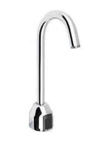 DESCRIPTION: (1) FAUCET & SENSOR ASSEMBLY BRAND/MODEL: SLOAN/EBF-140-A INFORMATION: CHROME/GOOSENECK SPOUT RETAIL$: 474.75 SIZE: 3.4" X 3.4" X 6.5" QT