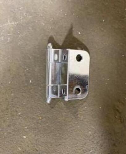 DESCRIPTION: (3) PACKS OF (10) SEMI-CONCEALED CABINET HINGES BRAND/MODEL: STANLEY/1532 INFORMATION: BRIGHT CHROME/STEEL RETAIL$: 11.20 PER PK OF 10 QT