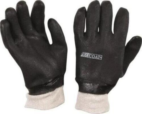 DESCRIPTION: (2) PACKS OF (12) CHEMICAL RESISTANT GLOVES BRAND/MODEL: PRO-SAFE/58-8015DD INFORMATION: BLACK & WHITE/KNIT WRIST CUFF RETAIL$: 52.32 PER