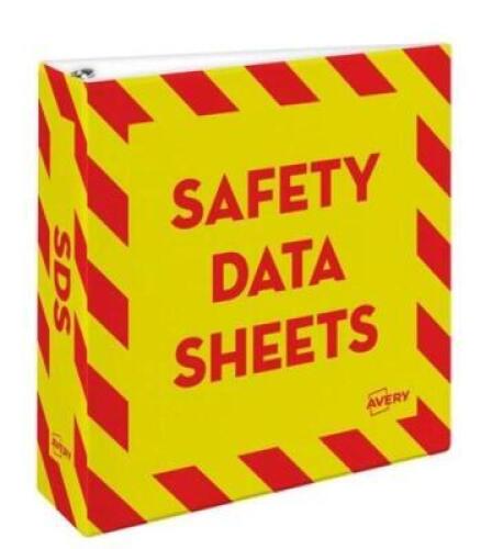 DESCRIPTION: (4) RING BINDER FOR SAFETY DATA SHEETS BRAND/MODEL: AVERY SDS #18952 RETAIL$: 17.99 SIZE: 3" QTY: 4