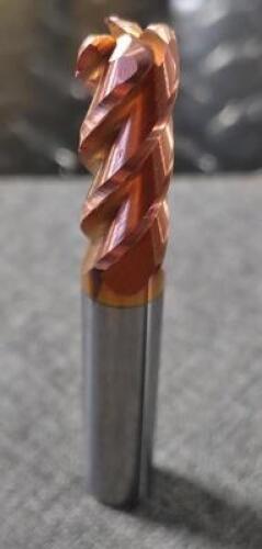 (1) SOLID CARBIDE CORNER RADIUS END MILL