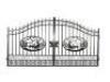 14' DUAL SWING WROUGHT IRON ENTRANCE GATE