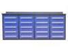 STEELMAN 7' STORAGE CABINETS WITH WORKBENCH- 20 DRAWERS (BLUE)