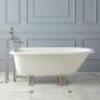 57" CELINE CAST IRON CLAWFOOT TUB - ROLLED RIM