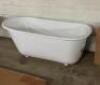 57" CELINE CAST IRON CLAWFOOT TUB - ROLLED RIM - 2