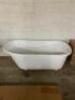 57" CELINE CAST IRON CLAWFOOT TUB - ROLLED RIM - 3