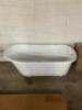 57" CELINE CAST IRON CLAWFOOT TUB - ROLLED RIM - 4