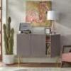TAUPE/WHITE FAUX MARBLE SANTILLANES 47.25'' WIDE SIDEBOARD - 8