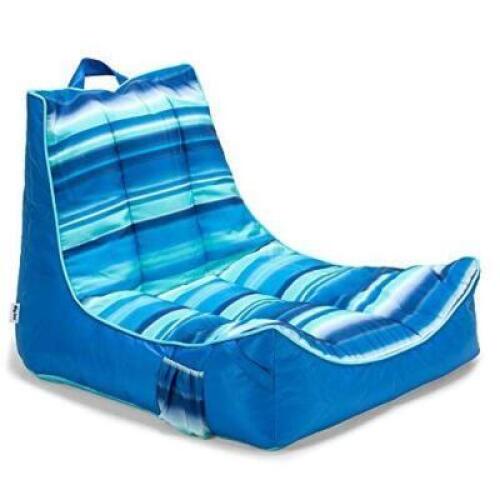 BIG JOE MEASH CAPTAIN'S CHAIR FLOAT, ONE SIZE, BLURRED STRIPE BLUE