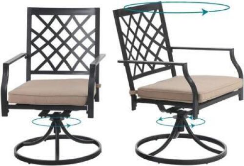 (2) - PC. SWIVEL PATIO CHAIRS SET
