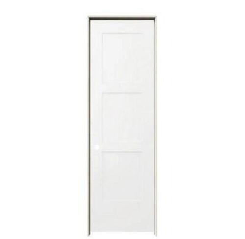 24 IN. X 80 IN. BIRKDALE WHITE PAINT RIGHT-HAND SMOOTH HOLLOW CORE MOLDED COMPOSITE SINGLE PREHUNG INTERIOR DOOR