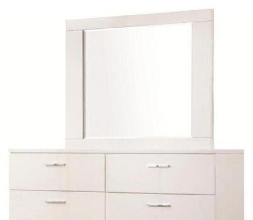 FELICITY COLLECTION 203504 47" X 37" MIRROR IN GLOSSY WHITE