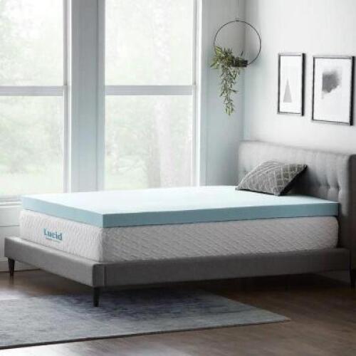 GEL AND ALOE INFUSED 4" MEMORY FOAM MATTRESS TOPPER