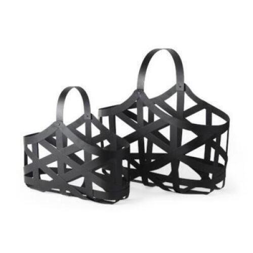 TYRELL BLACK BASKET, SET OF 2