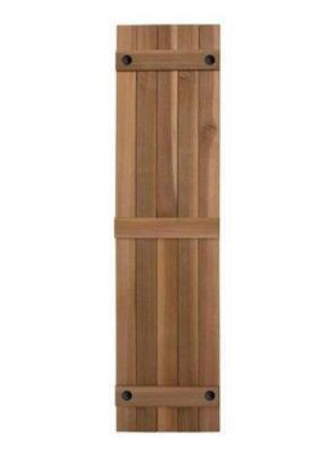 GRAYSON 15 IN. X 36 IN. CEDAR BOARD AND BATTEN SHUTTERS PAIR IN NATURAL
