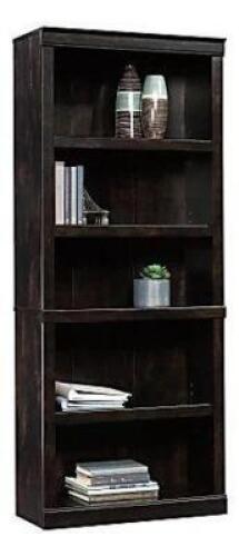 72"H 5-SHELF BOOKCASE, PEPPERED BLACK