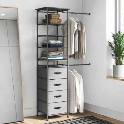 ANSHEL 18.5" W CLOSET SYSTEM FREE STANDING TOWER