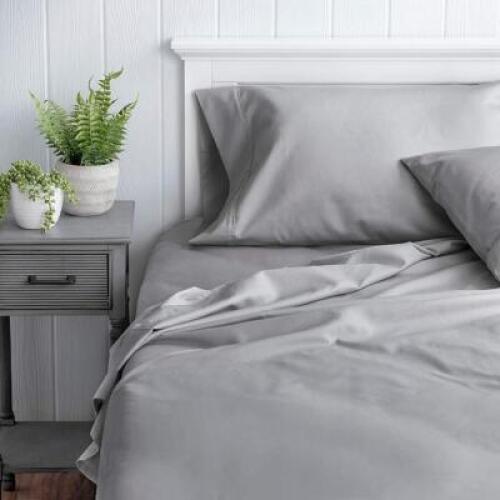 100 PERCENT COTTON / 500 THREAD COUNT SATEEN WEAVE STORM CLOUD SHEET SET