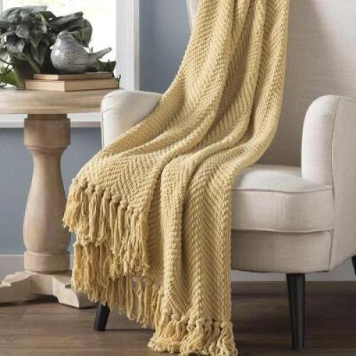 60" W X 80" L JOJOBA YELLOW GERTH BLANKET