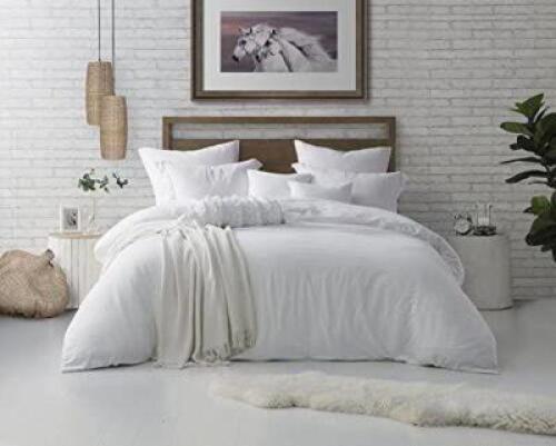 3 PC. PRE-WASHED PREMIUM CRINKLE MICROFIBER DUVET COVER SET