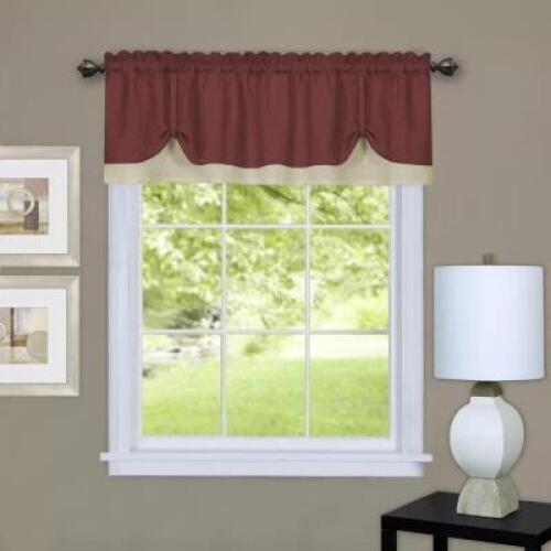 RYON SOLID COLOR TIE-UP 58'' WINDOW VALANCE