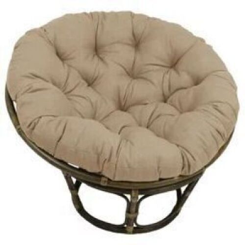 18-INCH BALI RATTAN PAPASAN FOOTSTOOL WITH CUSHION
