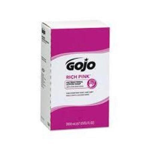 DESCRIPTION: (2) ANTIBACTERIAL LOTION SOAP RICH PINK BRAND/MODEL: GOJO #GOJ7220 INFORMATION: RICH PINK RETAIL$: $25.00 TOTAL SIZE: 2000 ML QTY: 2