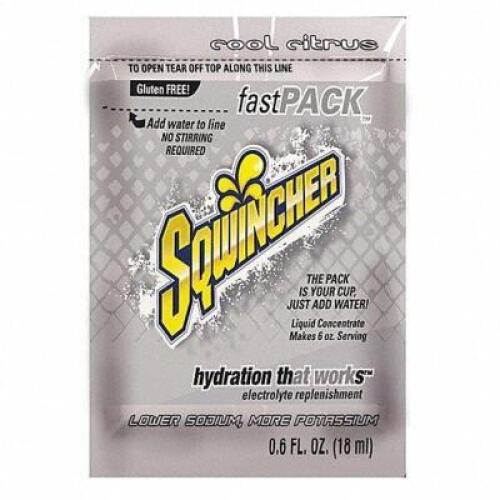 DESCRIPTION: (1) PACK OF (50) SPORTS DRINK MIX CONCENTRATE BRAND/MODEL: SQWINCHER #10U597 INFORMATION: COOL CITRUS RETAIL$: $24.73 EA QTY: 1