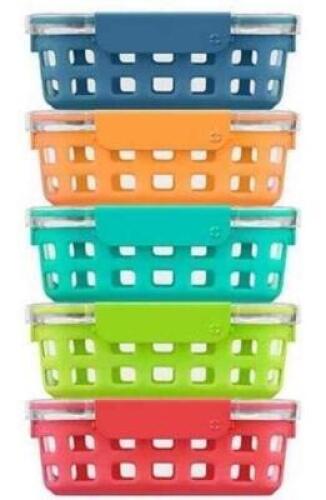 (1) GLASS METAL PREP FOOD CONTAINER SET