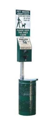 (1) ROUND PET WASTE STATION