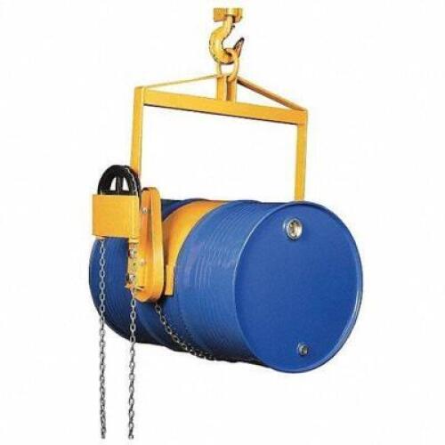 DESCRIPTION: (1) VERTICAL DRUM LIFTER/DISPENSER BRAND/MODEL: GRAINGER CHOICE 12R541 INFORMATION: YELLOW RETAIL$: 812.58 SIZE: 800 LB MAX CAPACITY QTY: