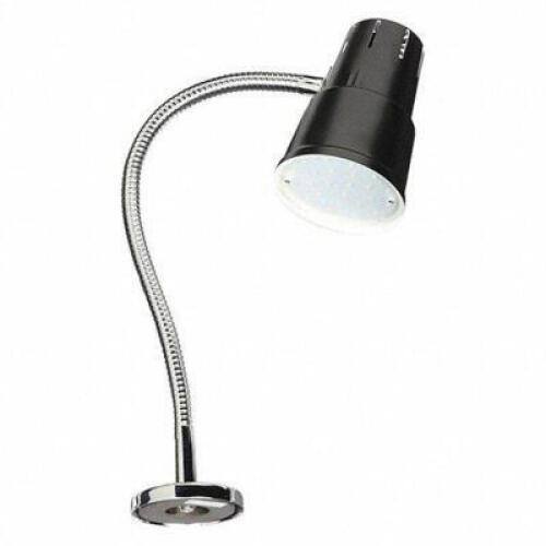 DESCRIPTION: (1) GOOSENECK TASK LIGHT BRAND/MODEL: LUMAPRO #33HP80 INFORMATION: BLACK AND STAINLESS RETAIL$: $142.77 EA SIZE: 18" QTY: 1