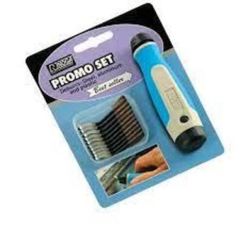 DESCRIPTION: (1) HI SPEED STEEL HAND DEBURRING TOOL SET BRAND/MODEL: NOGA #85424521 RETAIL$: $16.18 EA QTY: 1
