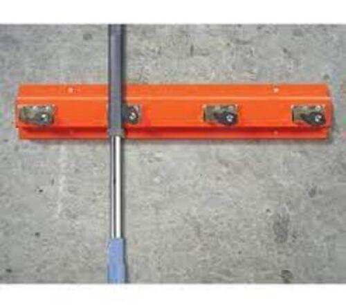 DESCRIPTION: (2) ECONOMY MOM AND BROOM HOLDER BRAND/MODEL: CLINCHER INFORMATION: ORANGE RETAIL$: $30.00 EA SIZE: 24" X 3" X 4" QTY: 2