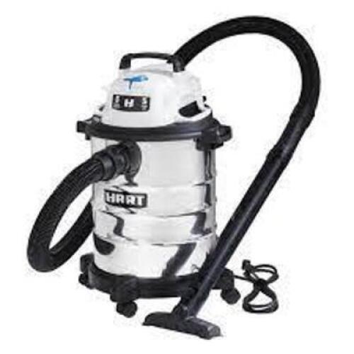 DESCRIPTION: (1) WET & DRY VACUUM BRAND/MODEL: HART/VOC608S-3702 INFORMATION: STAINLESS STEEL/CAPACITY: 6-GAL RETAIL$: 70 SIZE: 15.75'L X 15.75"W X 22