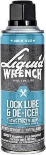 DESCRIPTION: (2) CASES OF (6) LOCK LUBRICANT BRAND/MODEL: LIQUID WRENCH #54YK46 RETAIL$: $8.00 EA SIZE: 3 OZ QTY: 2