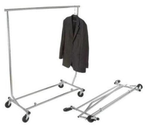 DESCRIPTION: (1) HEAVYDUTY FOLDING SALESMANS RACK BRAND/MODEL: ECONOCO RCS/1 RETAIL$: 122.48 SIZE: 48"L 65"H 55" W QTY: 1