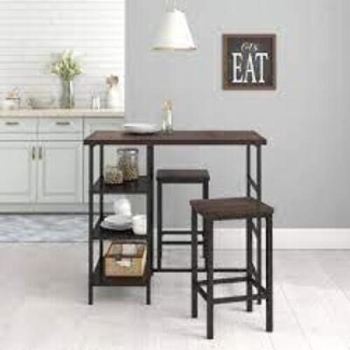DESCRIPTION: (1) COUNTER HEIGHT DINING SET BRAND/MODEL: MAINSTAYS INFORMATION: BOWN RETAIL$: $209.23 EA QTY: 1