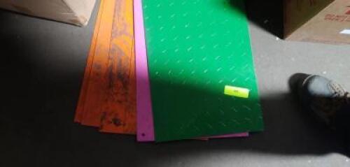 (6) PIECES OF POWDER COATED ALUMINUM DIAMOND PLATE