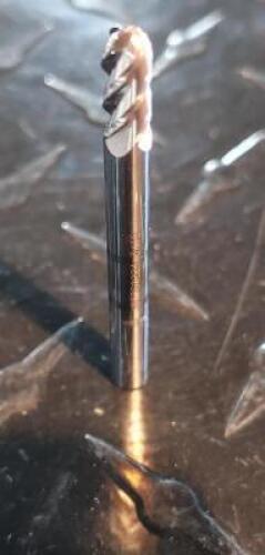 DESCRIPTION: (1) SOLID CARBIDE BALL END MILL BRAND/MODEL: ACCUPRO 07761224 RETAIL$: 18.19 SIZE: 3/16" DIA 3/8" LOC QTY: 1