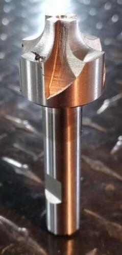 DESCRIPTION: (1) HSS CORNER ROUNDING END MILL BRAND/MODEL: INTERSTATE 01826163 RETAIL$: 100.26 SIZE: 1/4" RAD 1" DIAM 1/2" SD QTY: 1