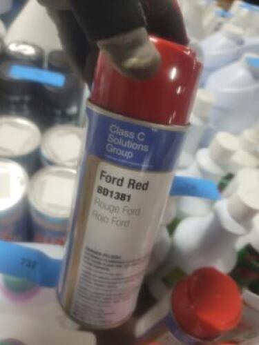 DESCRIPTION: (6) SPRAY PAINT BRAND/MODEL: CLASS C SOLUTIONS GROUP #BD1381 INFORMATION: FORD RED RETAIL$: 8.76 SIZE: 12 OZ QTY: 6