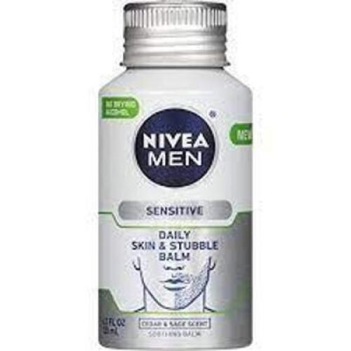 DESCRIPTION: (6) STUBBLE BALM FOR SENSITIVE SKIN BRAND/MODEL: NIVEA MEN RETAIL$: $5.00 EA SIZE: 2 FL OZ QTY: 6